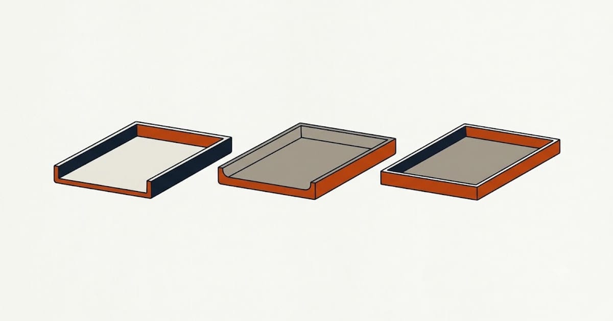 Three pan constructions in section